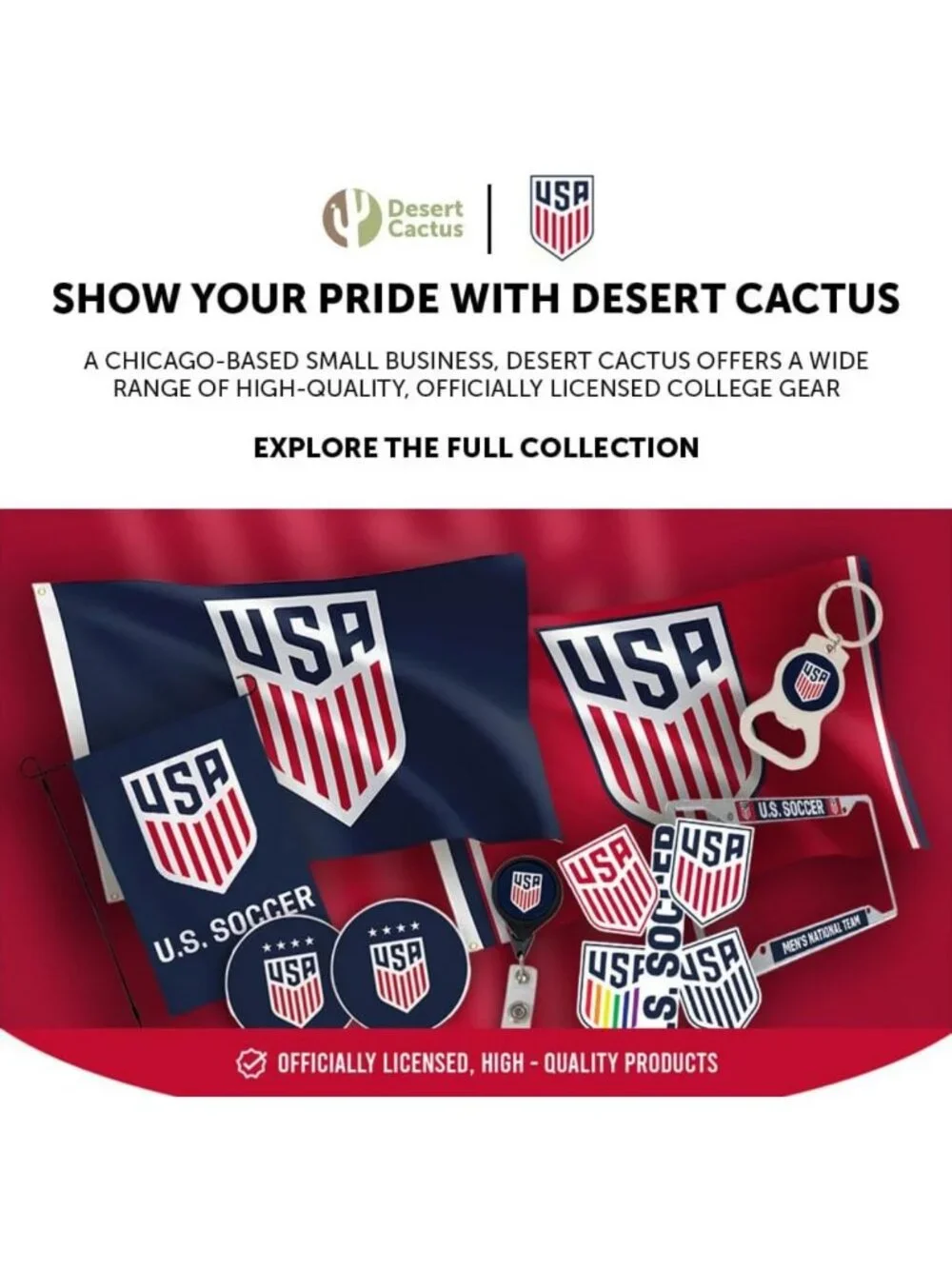 Embroidered Women's Soccer Baseball Hat | USWNT Snapback Cap, Stars & Stripes